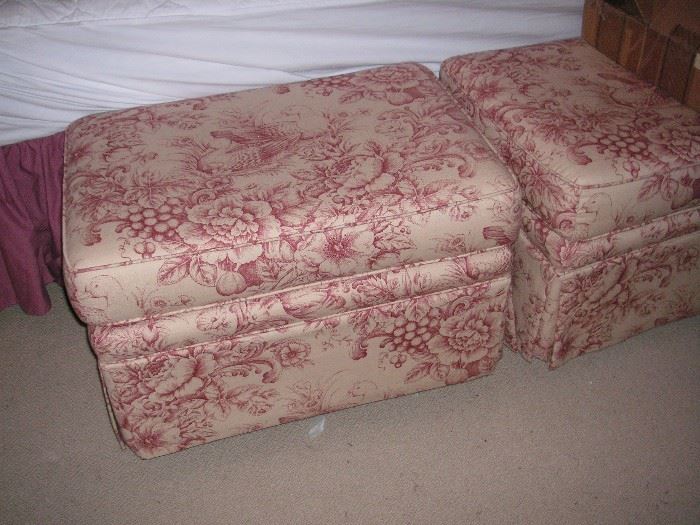 Two chinoiserie stools