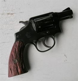 Smith & Wesson 38 cal revolver                                                  
All firearms will only be sold with a Federal Firearms background check. NO EXCEPTIONS. Buyer will purchase (Cash Only).  We will deliver the firearm to a FFL dealer.  Buyer will contact dealer to complete paperwork.  A processing fee payable to the FFL dealer will apply and be paid by the buyer.