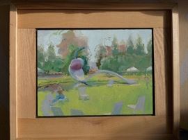 alla prima oil sketch, demo on location by request of Walker Art Center