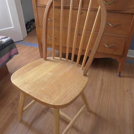 4 solid spindle chairs