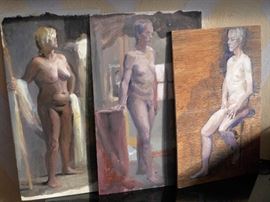 one session oil studies painted from life
