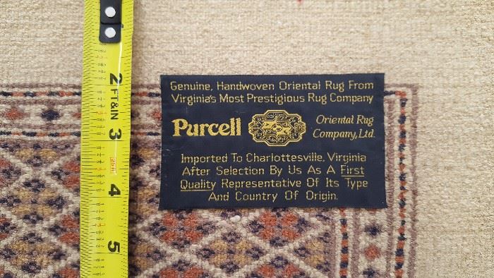 Label and Knot Detail of Rug