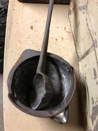 Metal Smelting Pot and Ladle