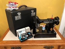 Antique Singer Feather Weight Sewing Machine