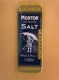 Morton Metal Thermometer Sign