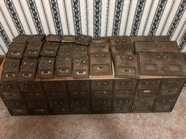 Antique Brass Double Dial USPS Box Doors