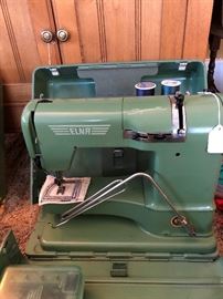 Vintage Elna Sewing Machine with Case