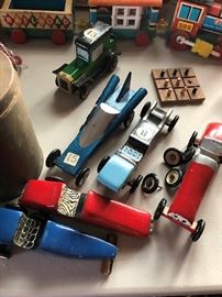 Vintage Pine Wood Derby Cars