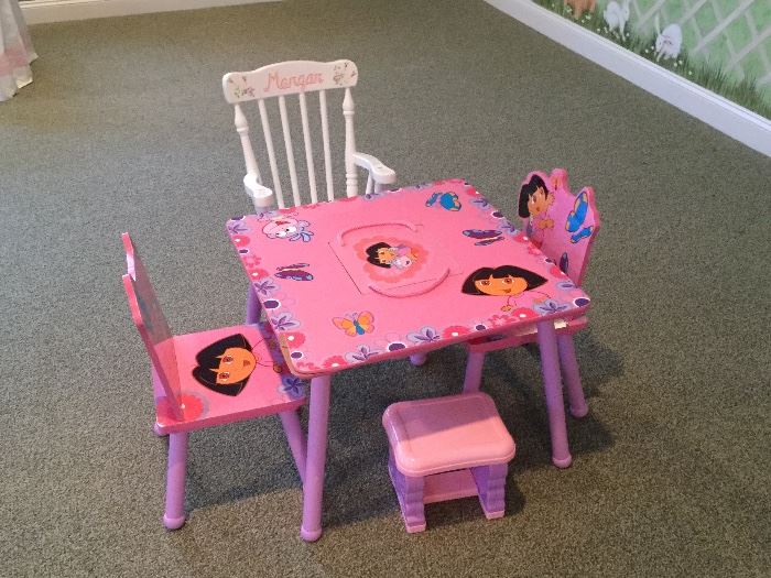 DORA THE EXPLORER TABLE AND CHAIRS