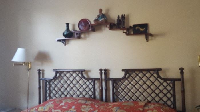 Chinese Chippendale Twin Headboards