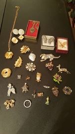 Vintage jewelry pins