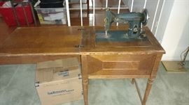 Kenmore sewing machine and table