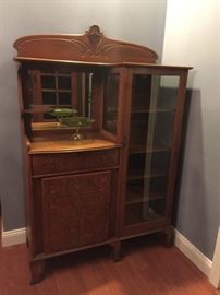 Oak Side-by-Side China/Buffet Cabinet