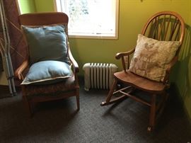 Arm Chair, Space Heater, Rocking Chair