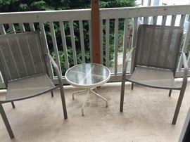 Patio Chairs and side table.