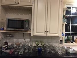 isi Cream Whipper Chargers, Safe Heat Chafing Fuel, Microwave Oven, Carafe, Barware/Stemware, Blue Glass Custard Cups, Punch Bowl Cups, Glass Dessert Plates, Pyrex Pie Dish.