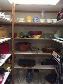 Miscellaneous Kitchen Items in Pantry.