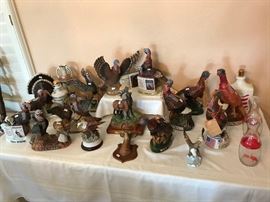 Great collection of  Wild turkey decanters