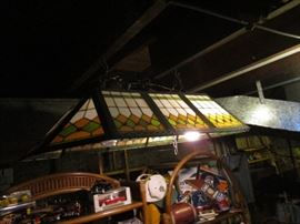 Leaded glass hanging light