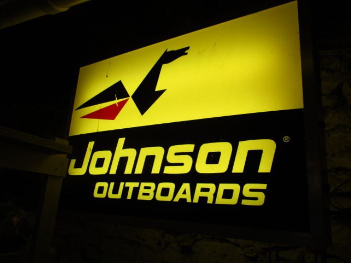 Johnson outboard motor light up sign