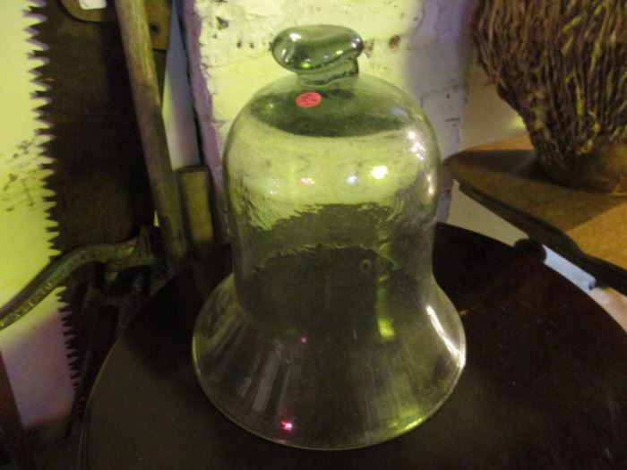Glass garden bell