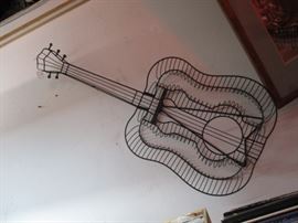 Guitar shaped CD rack