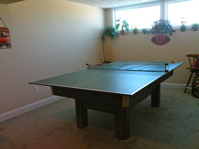Brunswick- Buckingham Pool Table with Ping Pong Topper