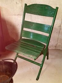 Vintage folding chair from Wrigley Field!