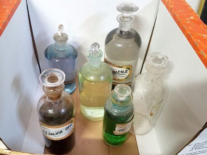 Vintge apothecary bottles