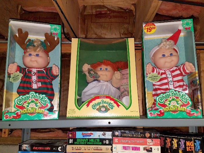 Cabbage Patch dolls (1998 Holiday Babies and 1984 Delilah Gerty)