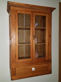Antique wall display cabinet