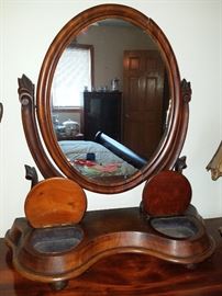 Antique Dresser mirror with storage