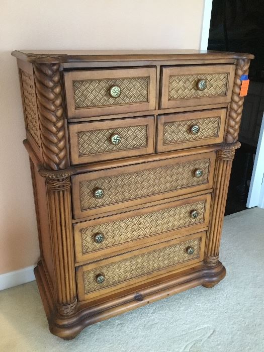 Tall chest seven drawers