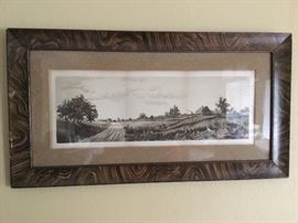 Antique print hand signed 
