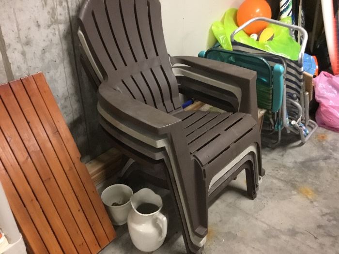 Plastic outdoor chairs