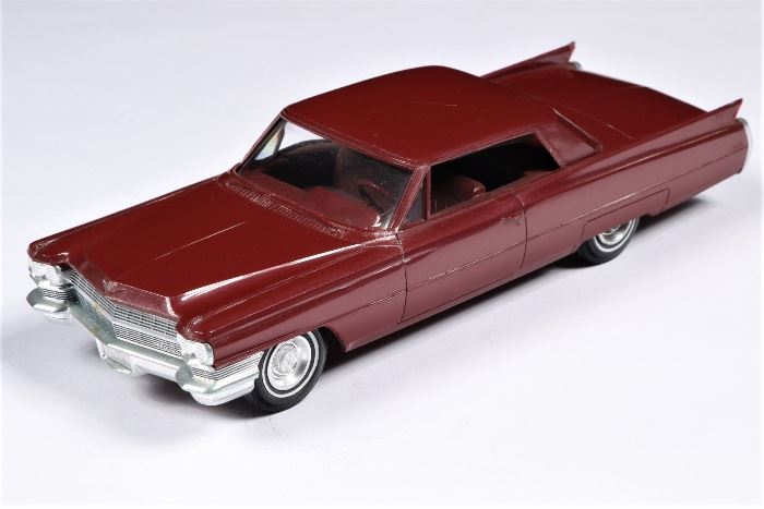 1964 Red Cadillac Two Door Friction Car Dealer Promo By JO HAN Models