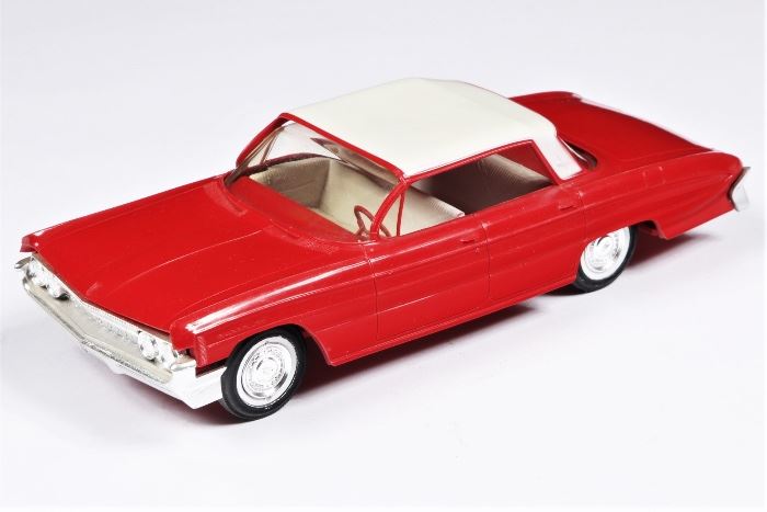 1961 Red Super 88 Oldsmobile 4 Door Friction Car JO-HAN Dealer Promo