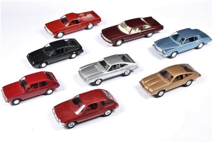 Group Of 8 Vintage 70's And Early 80's Dealer Promo Cars