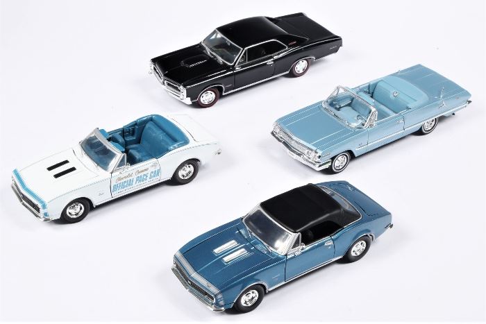 Four Die Cast Detailed Muscle Car Models