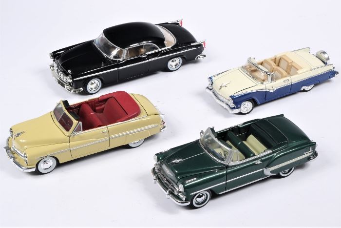 Four 7 1/2"- 9" 1950's Die Cast Car Models