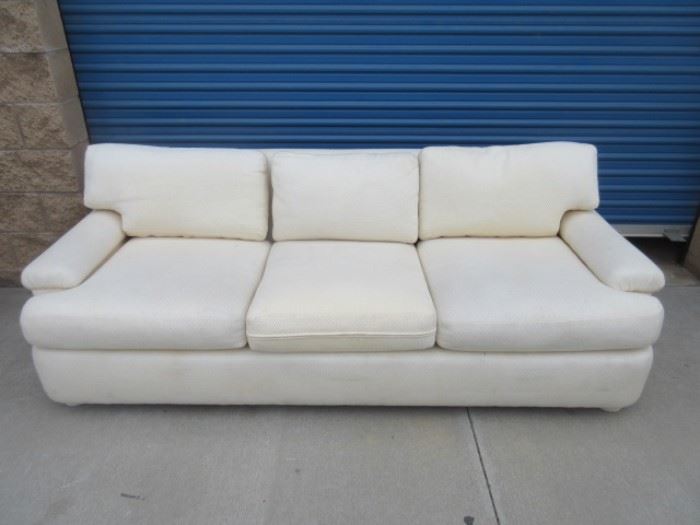 White fabric comfy couch