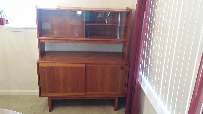 Danish Teak Sideboard Buffet and Hutch