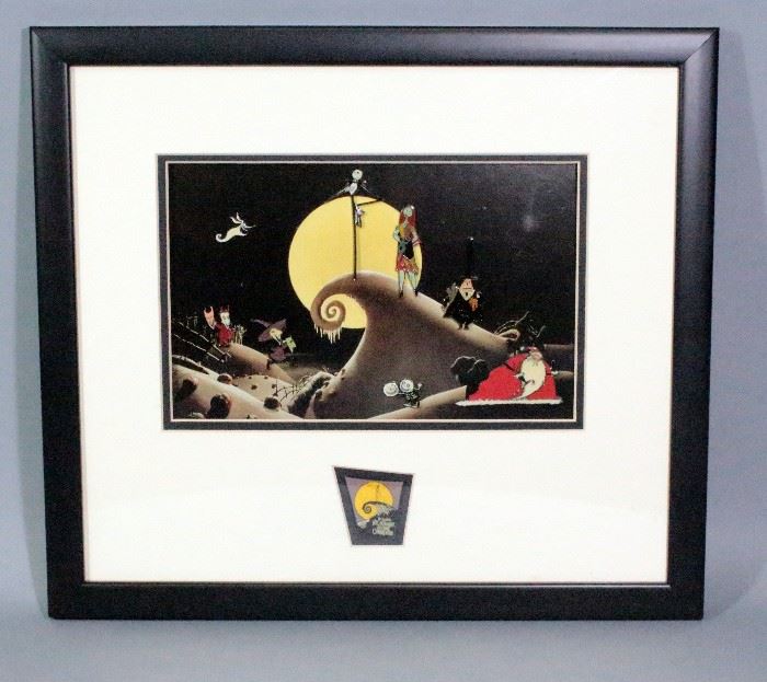 Disney Tim Burton "The Nightmare Before Christmas Pin Set", Framed with COA, 18"W x 16"H