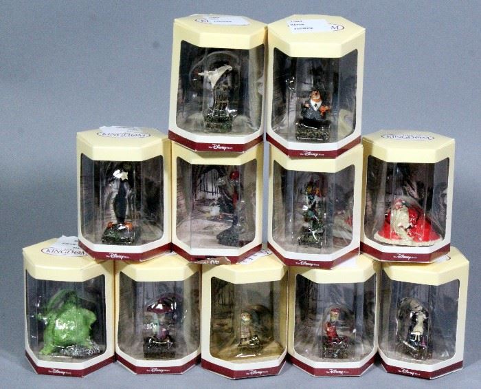 Disney Tim Burton Nightmare Before Christmas 1993 Tiny Kingdom Complete Set of 11, New in Boxes