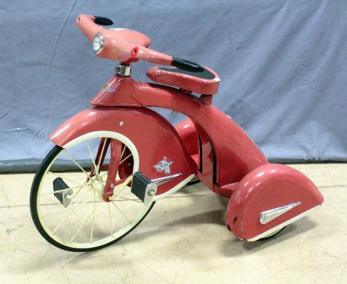 Airflow Collectibles Sky King, Jr. Red Tricycle, 19"W x 34"L x 25"H