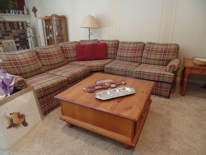  L shaped couch. Centerpiece can be removed to make a straight couch 