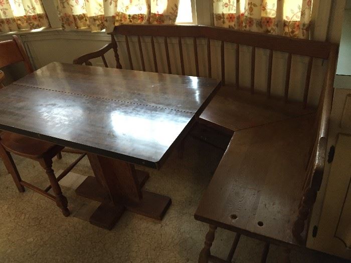 Kitchen Table with Corner Bench.