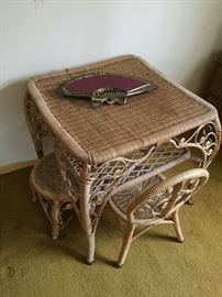 Wicker Table/Chair Set.