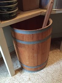 Wood Barrel.