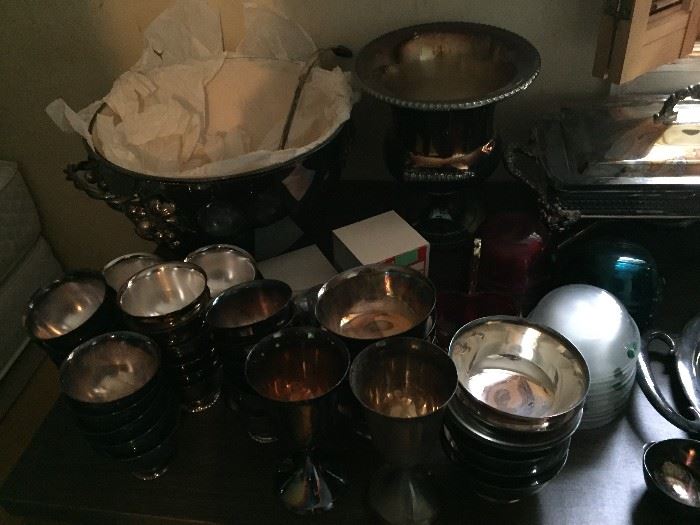 Large selection of silverplate.